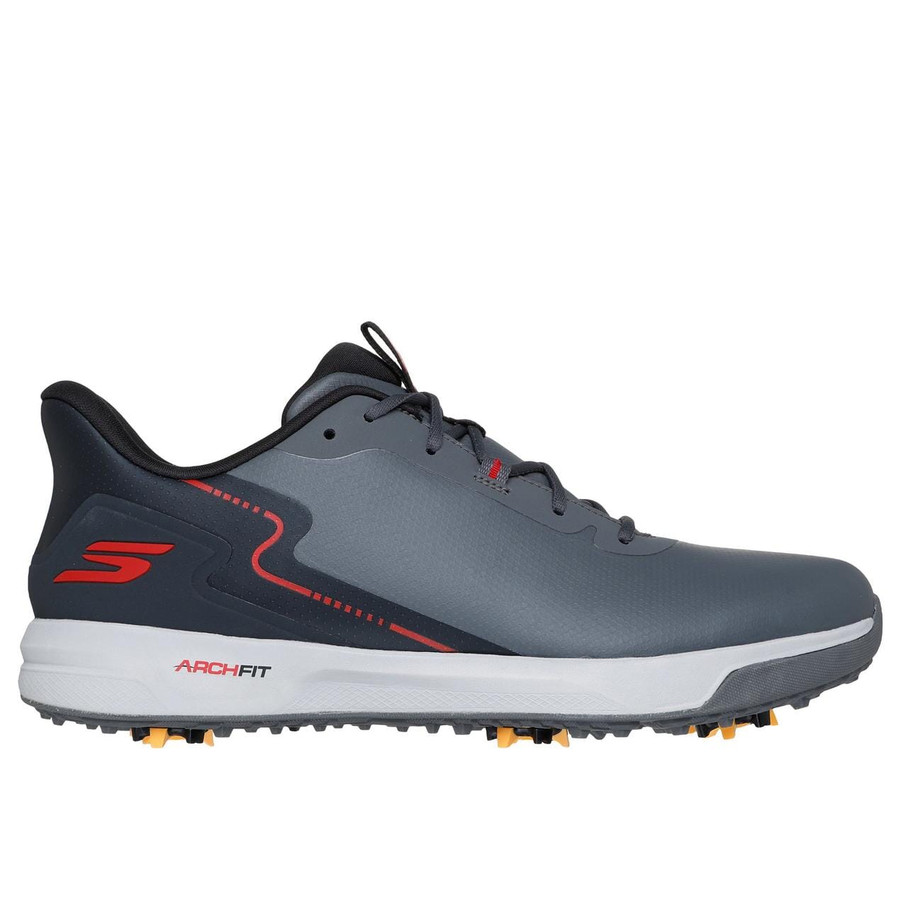 Skechers Go Golf Elite Vortex Men's Golf Shoes 214139 Charcoal Spiked Golf Shoes Skechers 8 Gray Medium