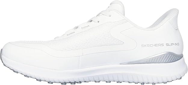 Skechers Go Golf Flight 123131 Spikeless Womens Golf Shoes White/Silver Spikeless Golf Shoe Skechers