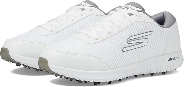 Skechers GO GOLF Max - Fairway 4 Women's Spikeless Golf Shoes White/Gray Spikeless Golf Shoe Skechers 6.5 Regular White