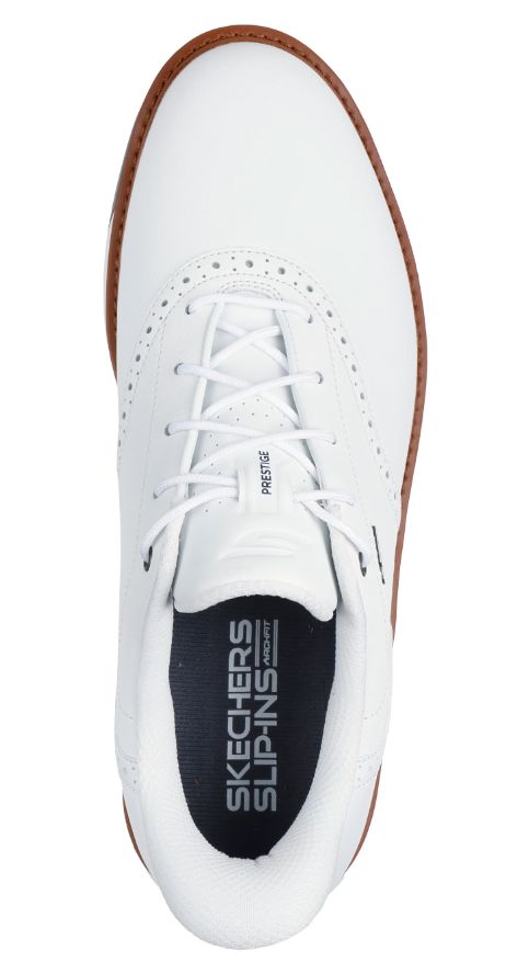 Skechers Go Golf Prestige Men's Golf Shoes 214125 White Spiked Golf Shoes Skechers