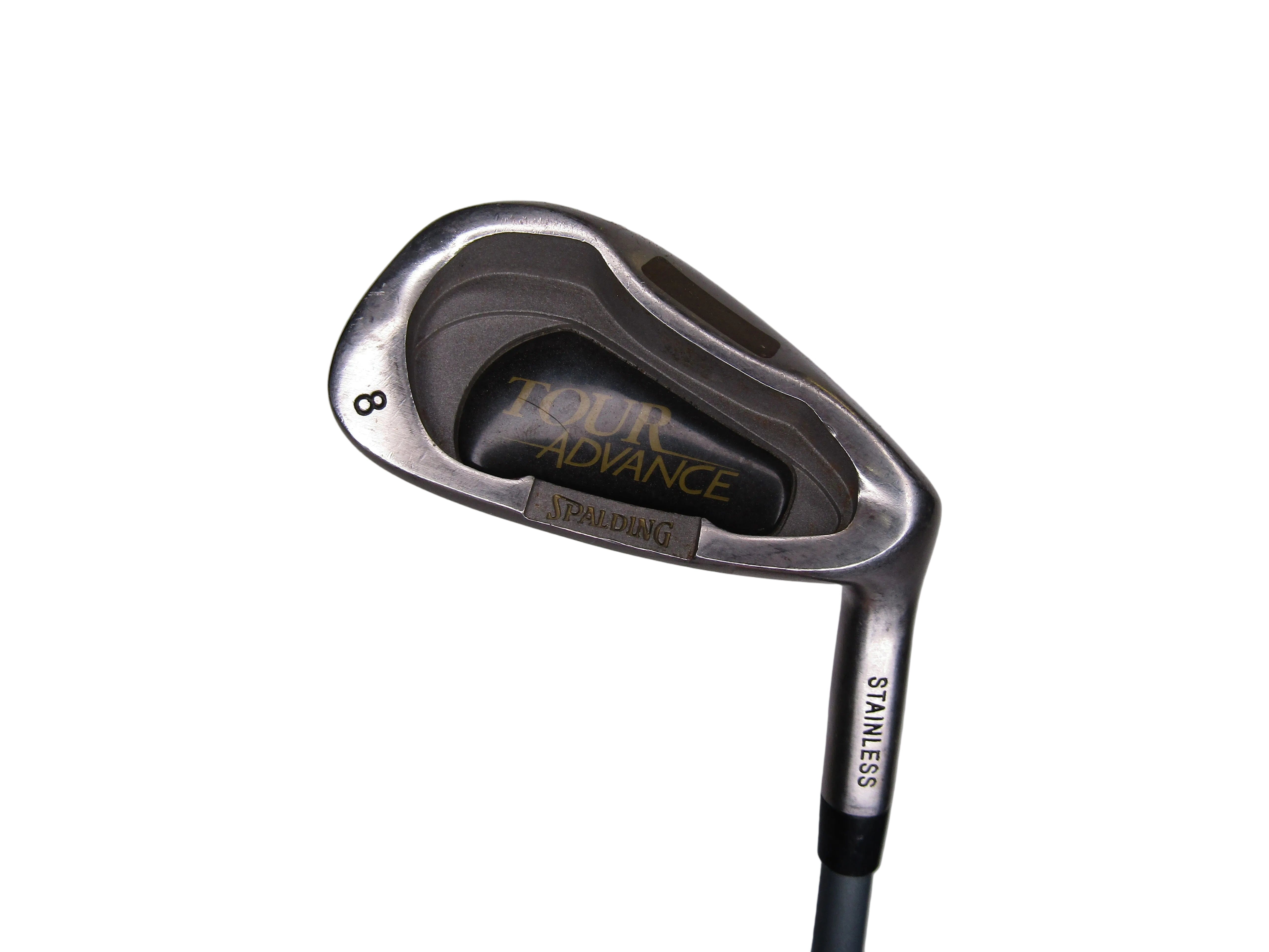 Spalding Tour Advance #8 iron Med. Firm Graphite Men's Right Pre-Owned Irons Spalding