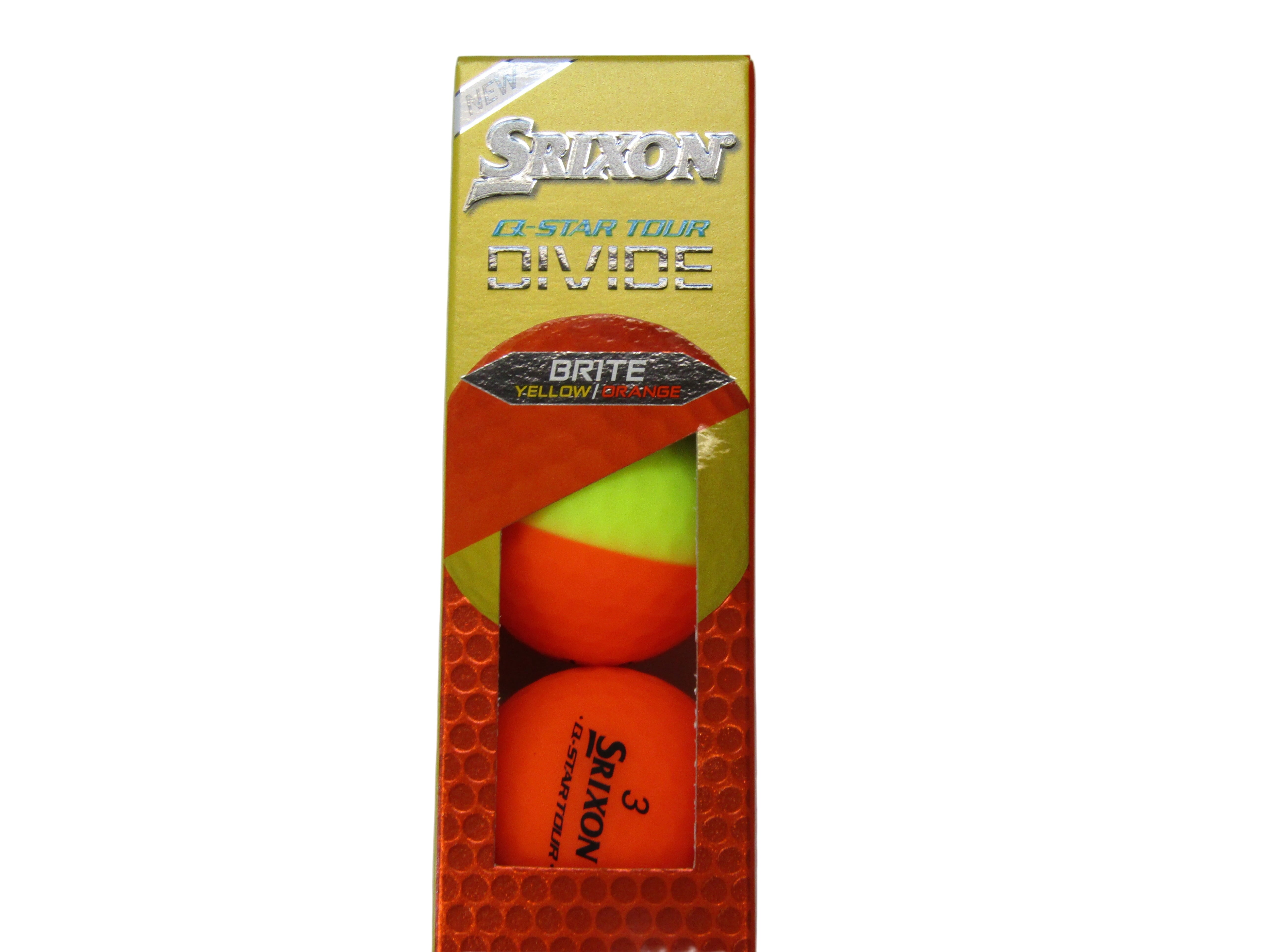 Srixon Q-Star Tour Divide 2 '24 Brite Golf Balls Golf Stuff - Save on New and Pre-Owned Golf Equipment Sleeve / 3 Yellow / Orange