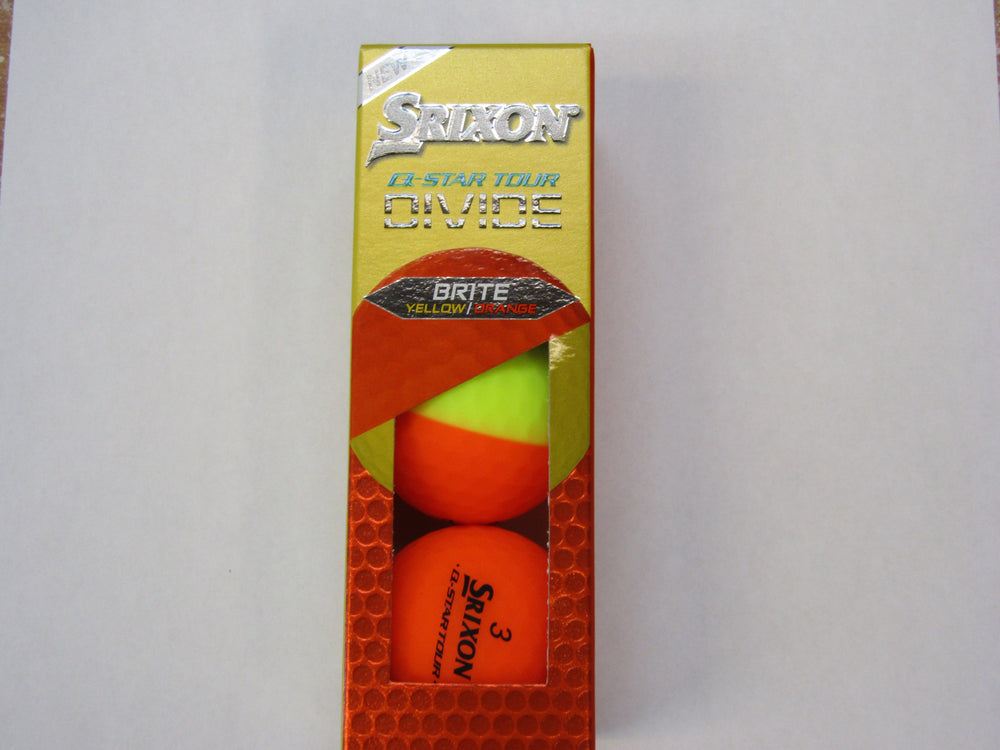 Srixon Q-Star Tour Divide 2 '24 Brite Golf Balls Golf Stuff - Save on New and Pre-Owned Golf Equipment Sleeve / 3 Yellow / Orange 