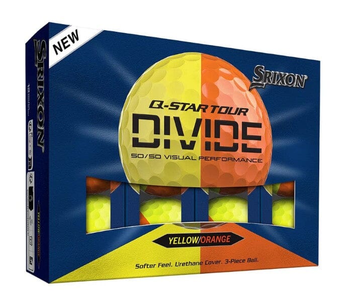 Srixon Q Star Tour Divide 6 '26 Golf Balls Golf Balls Srixon Box/12 Yellow/Orange