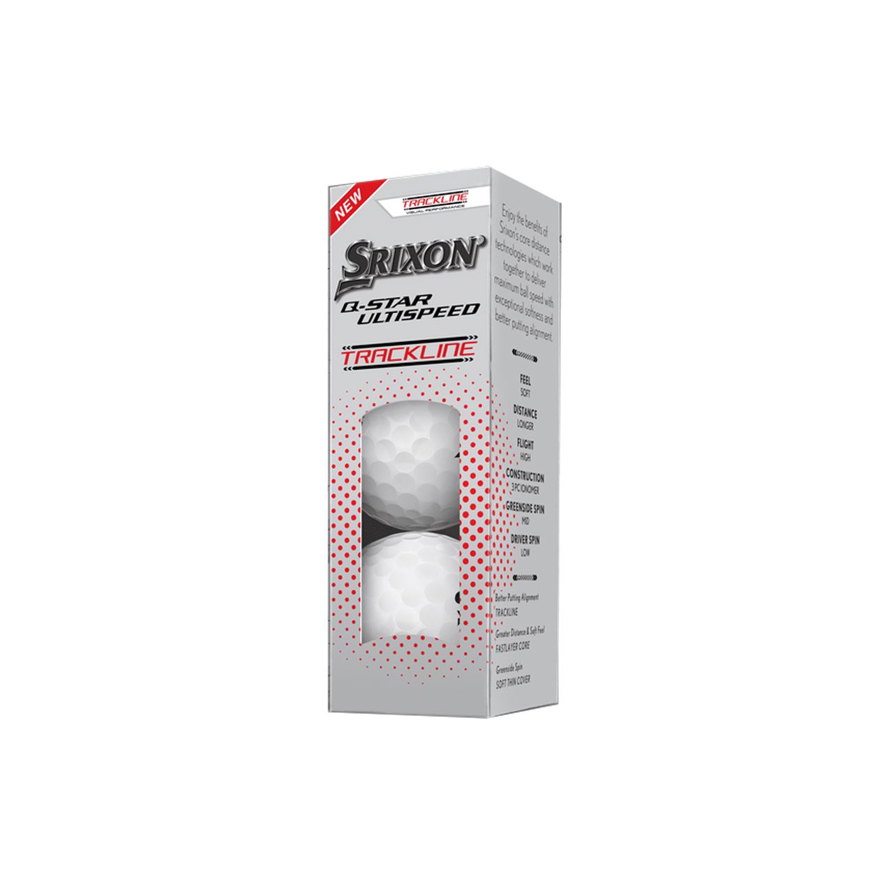 Srixon Q-Star Ultispeed Golf Balls - Trackline Golf Balls Srixon White Sleeve/3