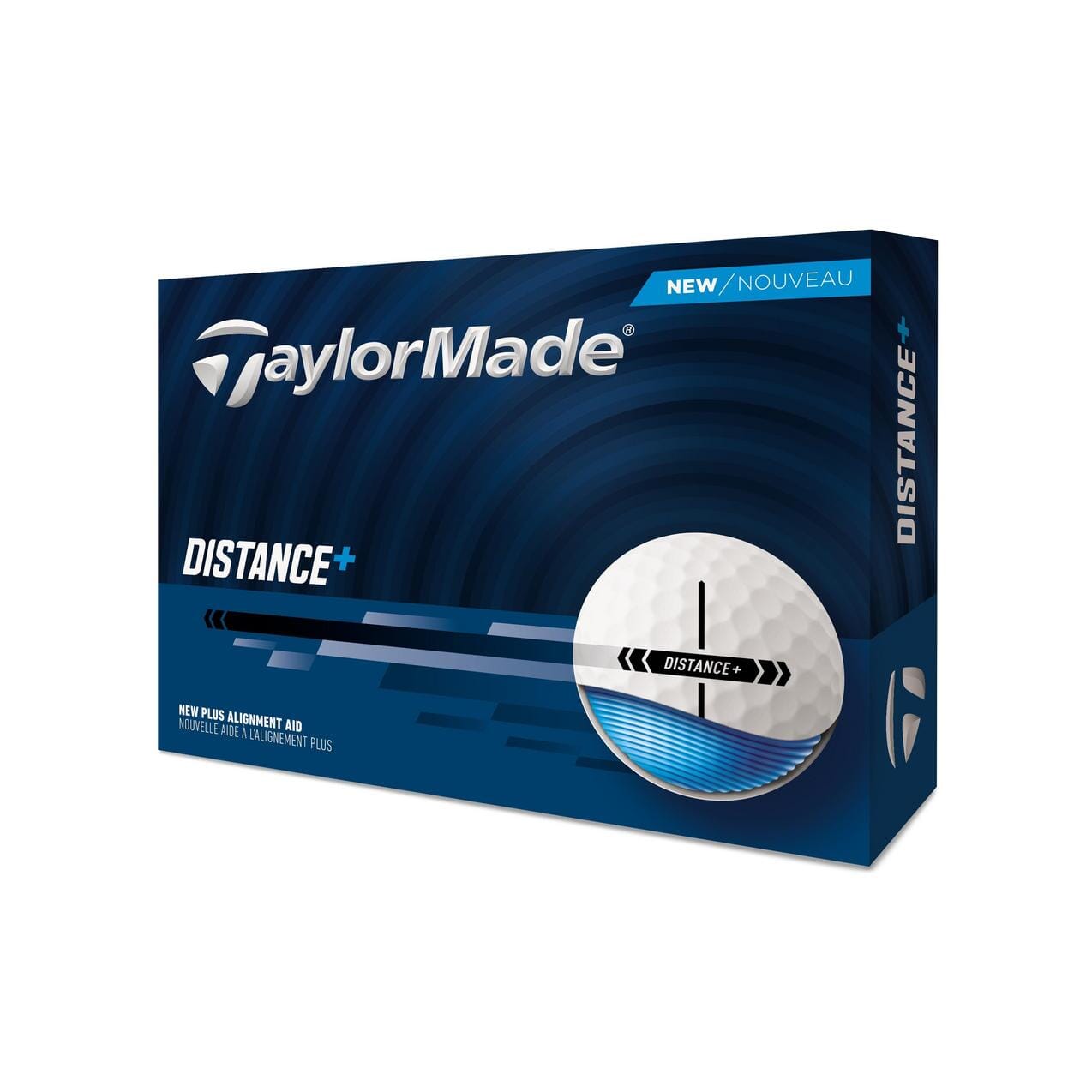 TaylorMade Distance+ White Golf Balls '25 Golf Balls TaylorMade Box/12 White