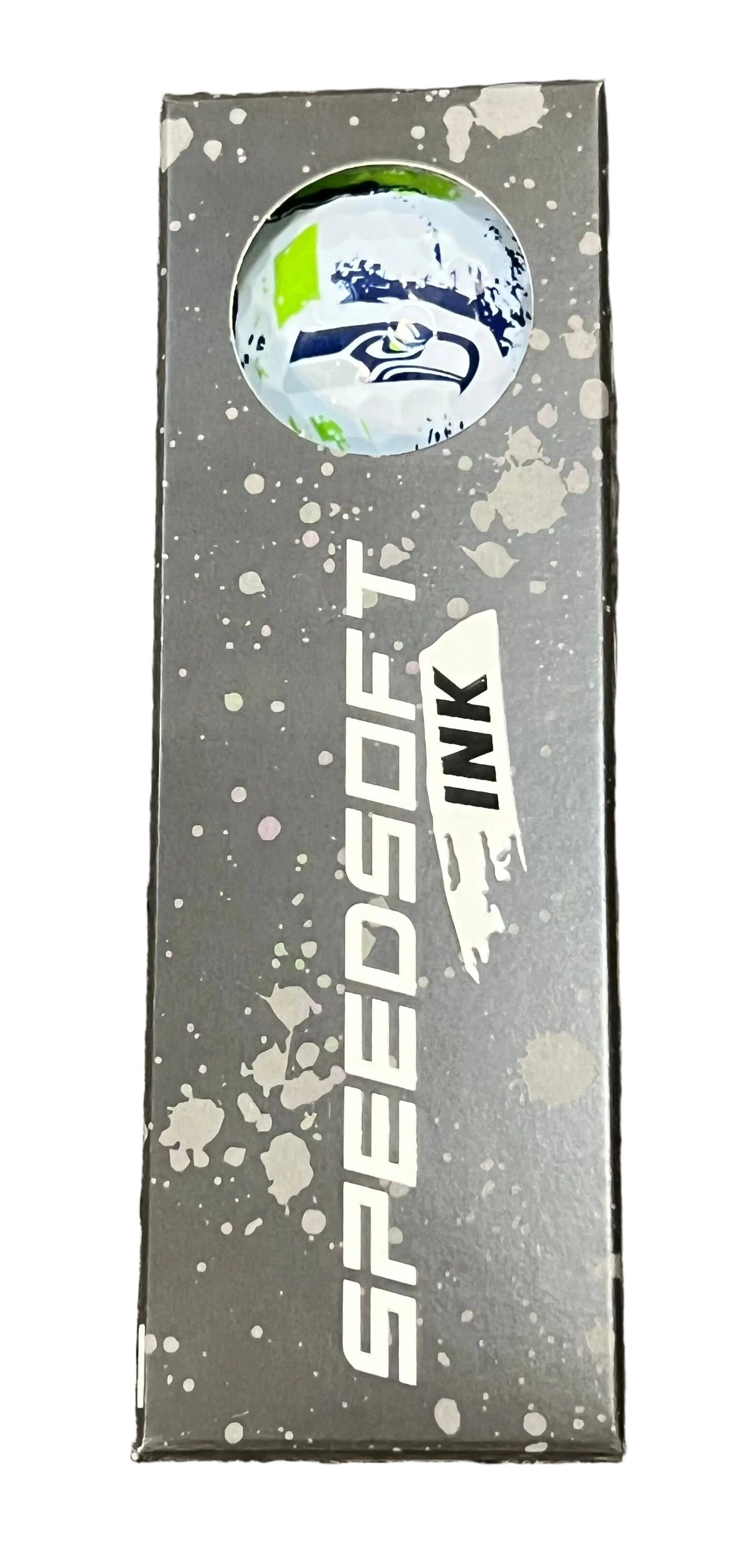 TaylorMade NFL Seahawks Speedsoft Ink Golf Balls Golf Balls TaylorMade Sleeve/3 White Seattle Seahwawks