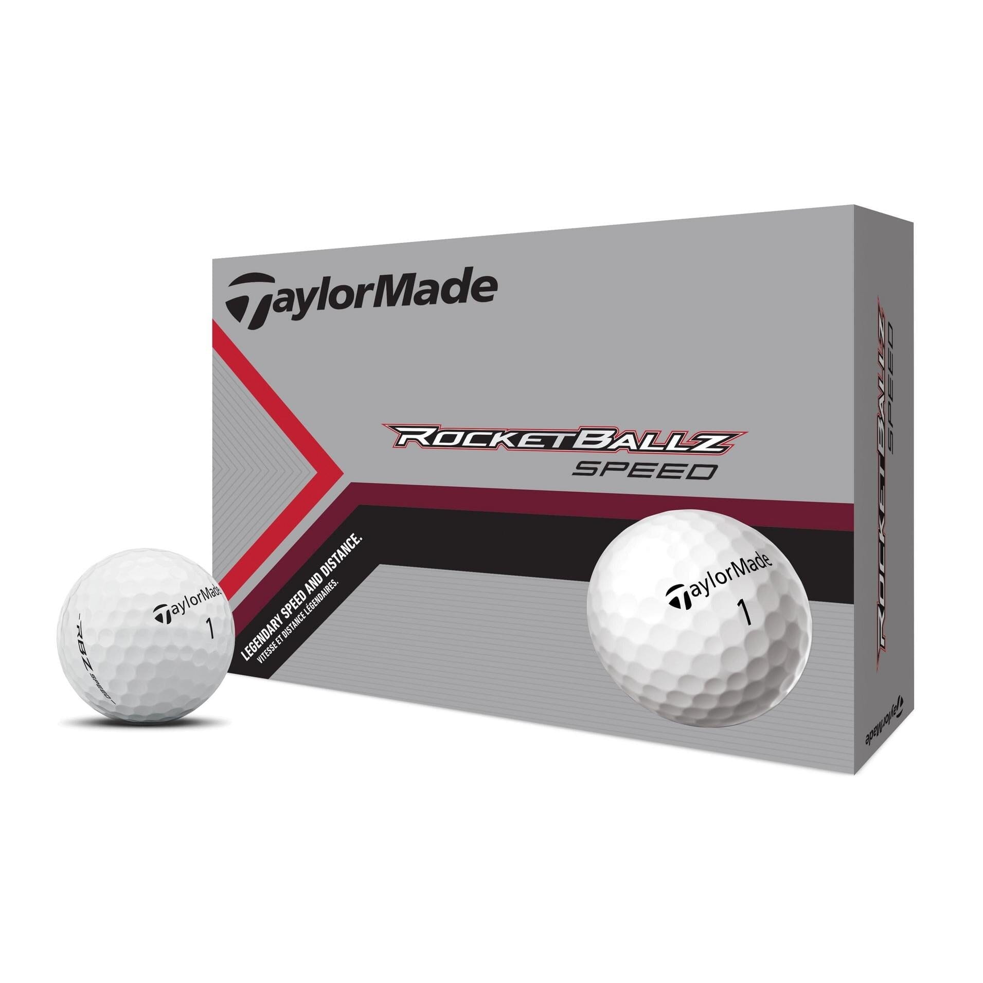 TaylorMade RocketBallz Speed White Golf Balls Golf Balls TaylorMade Box/12 White