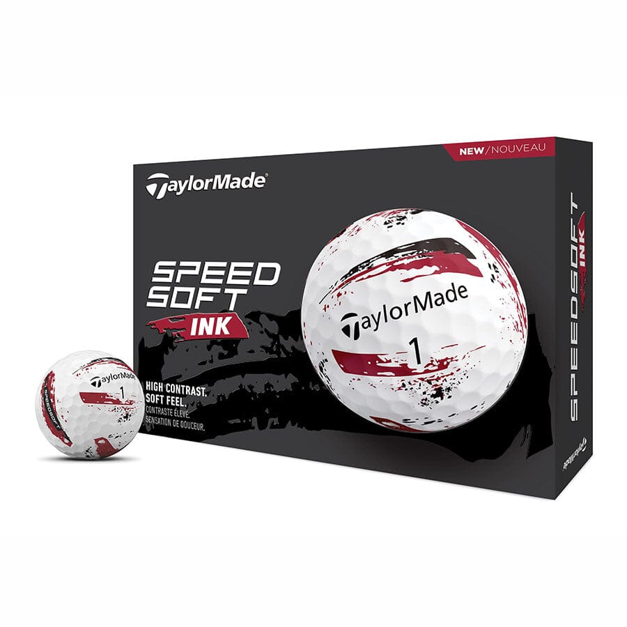 TaylorMade TM24 SpeedSoft Ink Golf Balls TaylorMade Box/12 Red 