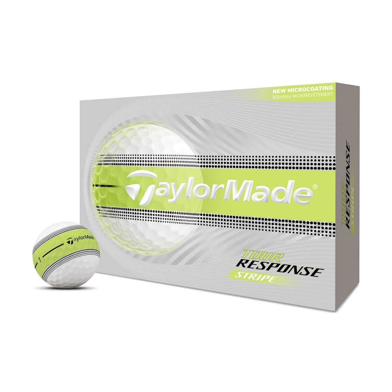 TaylorMade Tour Response Stripe '26 Golf Balls Golf Balls TaylorMade White/Yellow Box/12