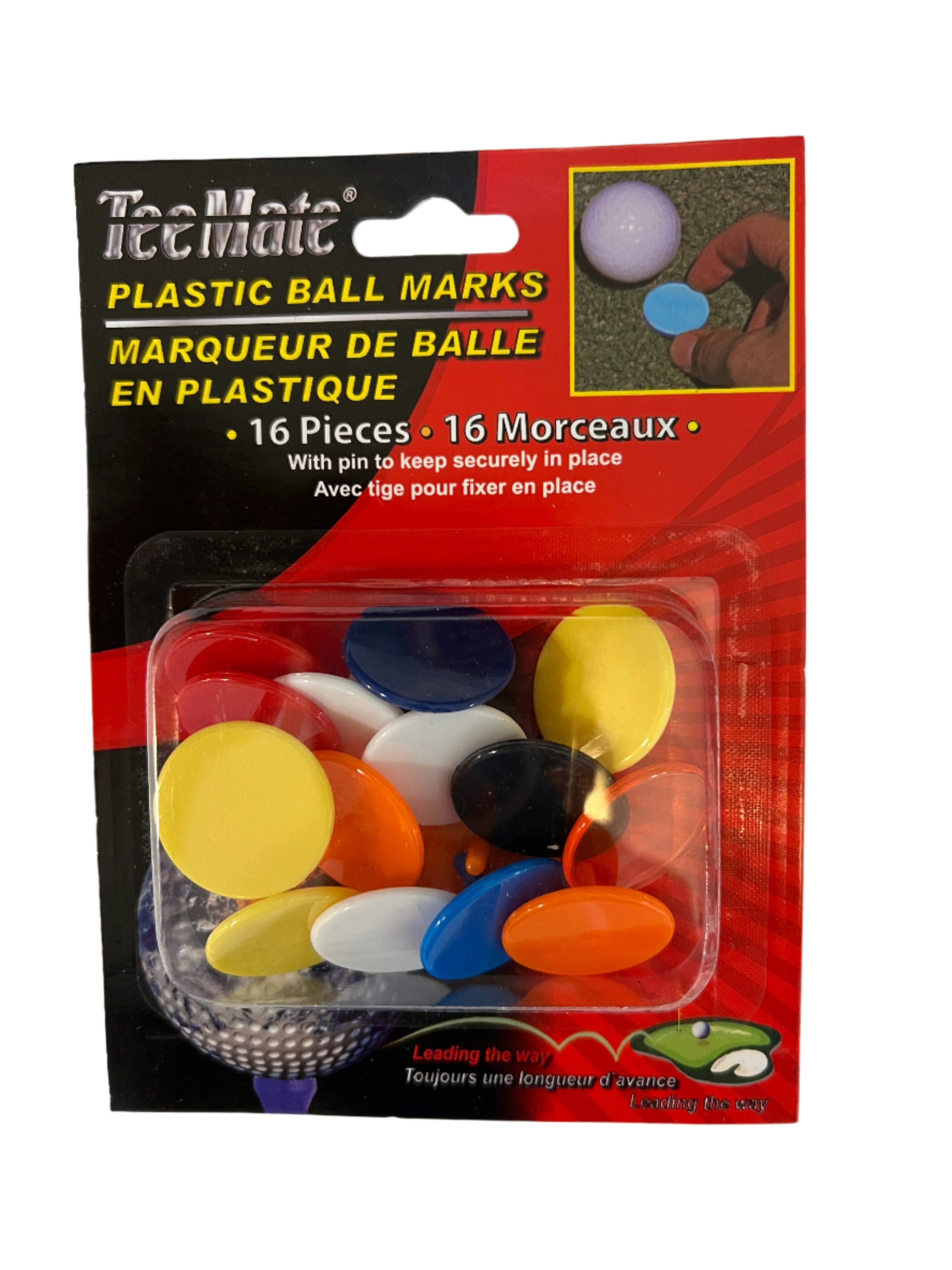 TeeMate 16pc Plastic Ball Markers (Quarter Size) 18616 Ball Markers TeeMate