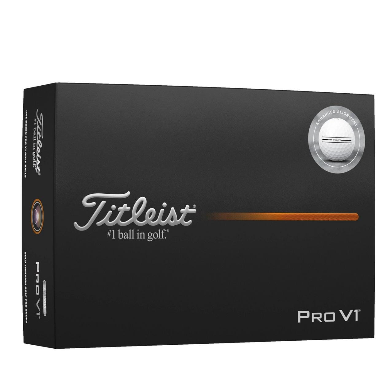 Titleist Pro V1 2025 Enhanced Alignment Golf Balls Golf Balls Titleist Box/12 White