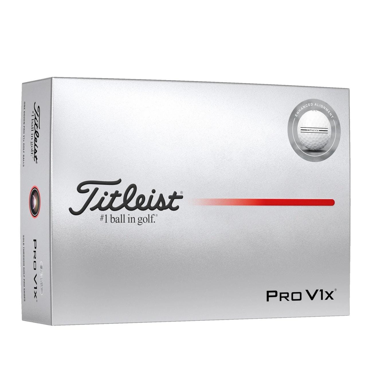 Titleist Pro V1x 2025 Enhanced Alignment Golf Balls Golf Balls Titleist Box/12 White