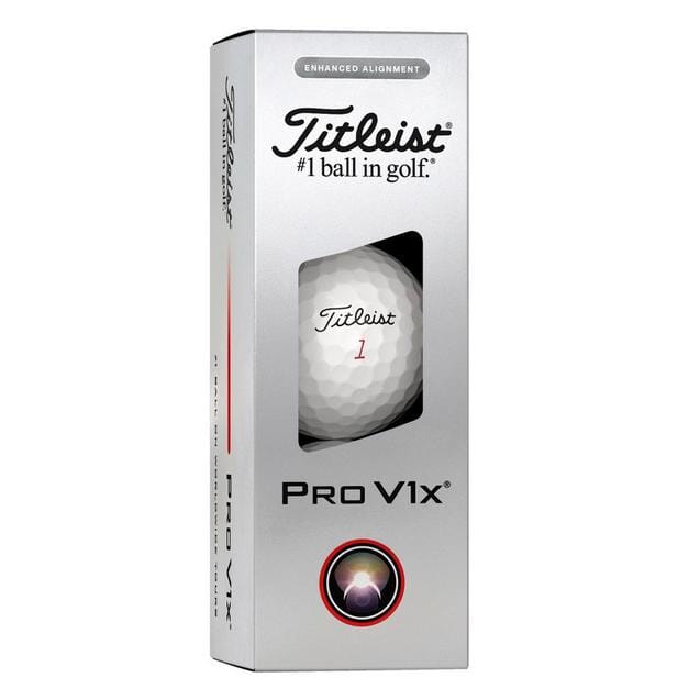 Titleist Pro V1x 2025 Enhanced Alignment Golf Balls Golf Balls Titleist Sleeve/3 White