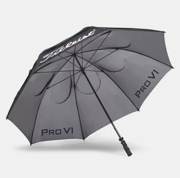 Titleist Tour Double Canopy Umbrella TA23TDCU-01 Black/White Umbrellas Golf Stuff