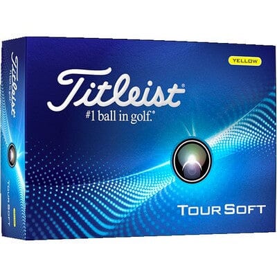 Titleist Tour Soft Golf Balls '24 Golf Stuff - Low Prices - Fast Shipping - Custom Clubs Box 12 Yellow