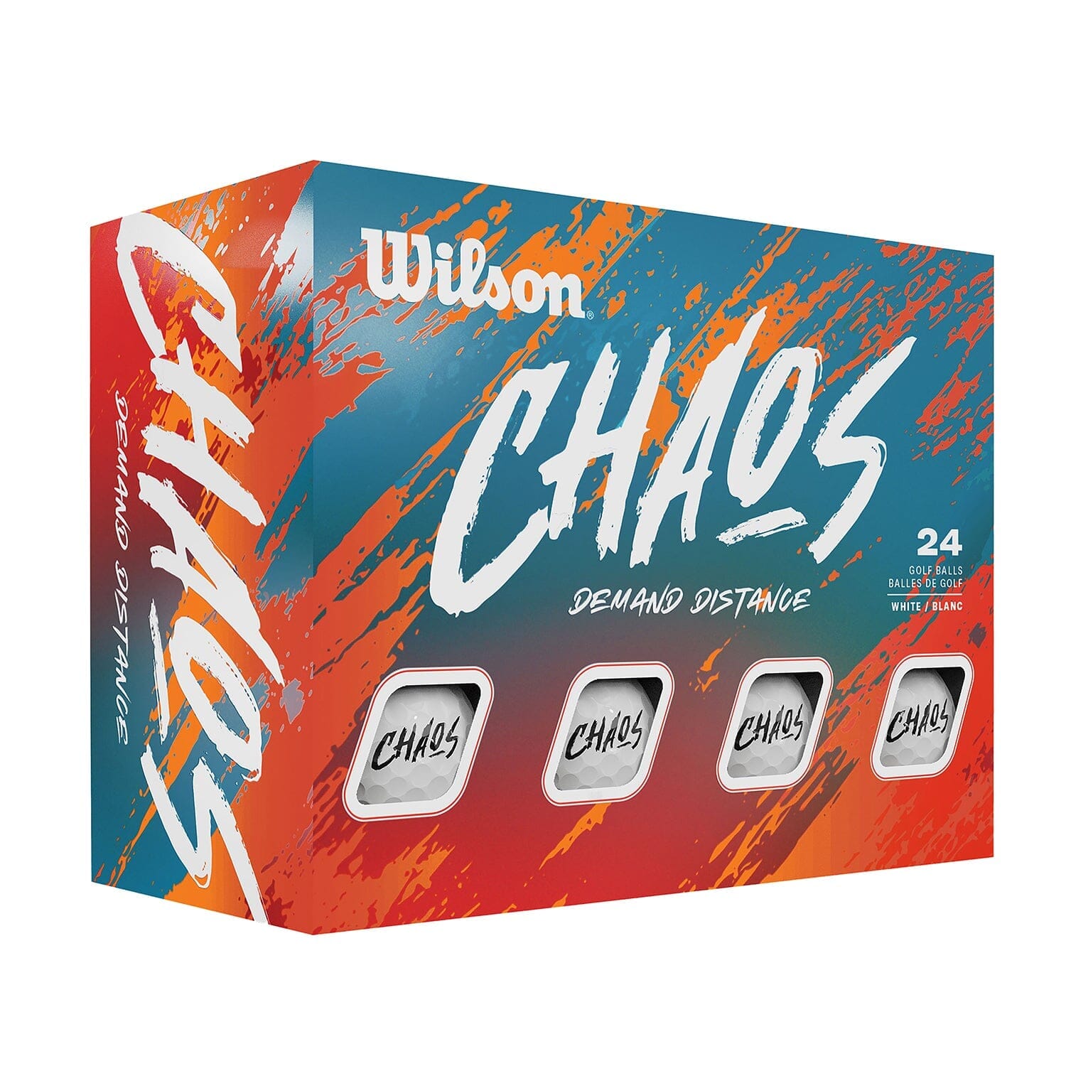 WILSON Chaos Coloured Golf Balls Double Dozen Wilson White