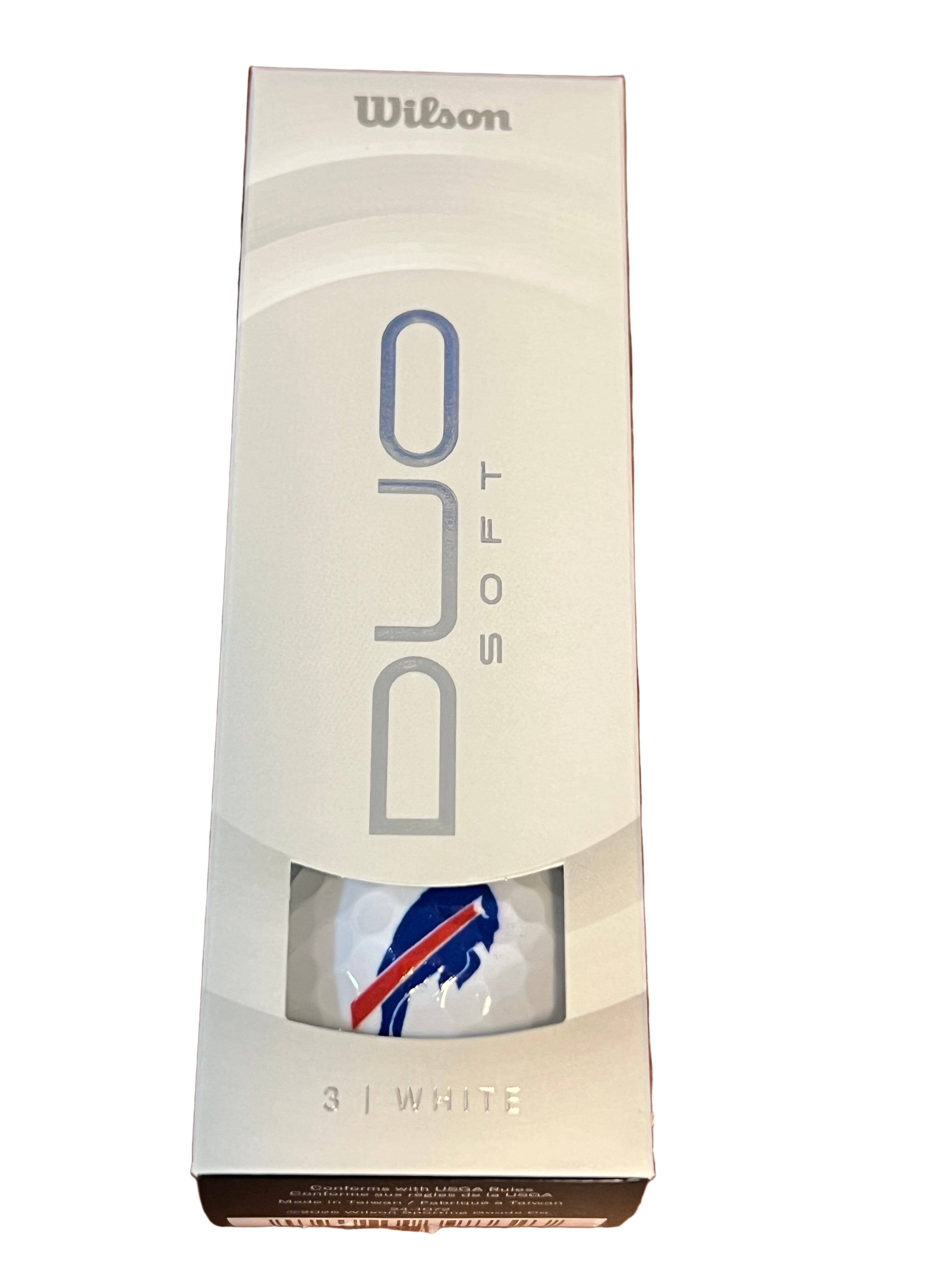Wilson Duo Soft 2025 NFL Golf Balls Golf Balls Wilson Sleeve/3 White Buffalo Bills