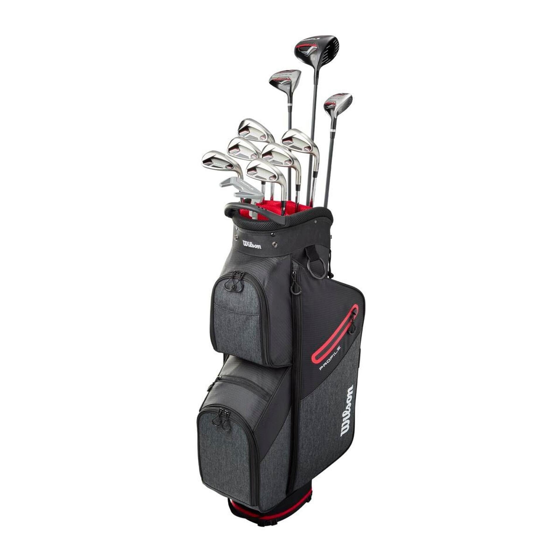 Wilson Profile Men's Senior Complete Club Set All Graphite w/Cart Bag Complete Sets Wilson Right Standard