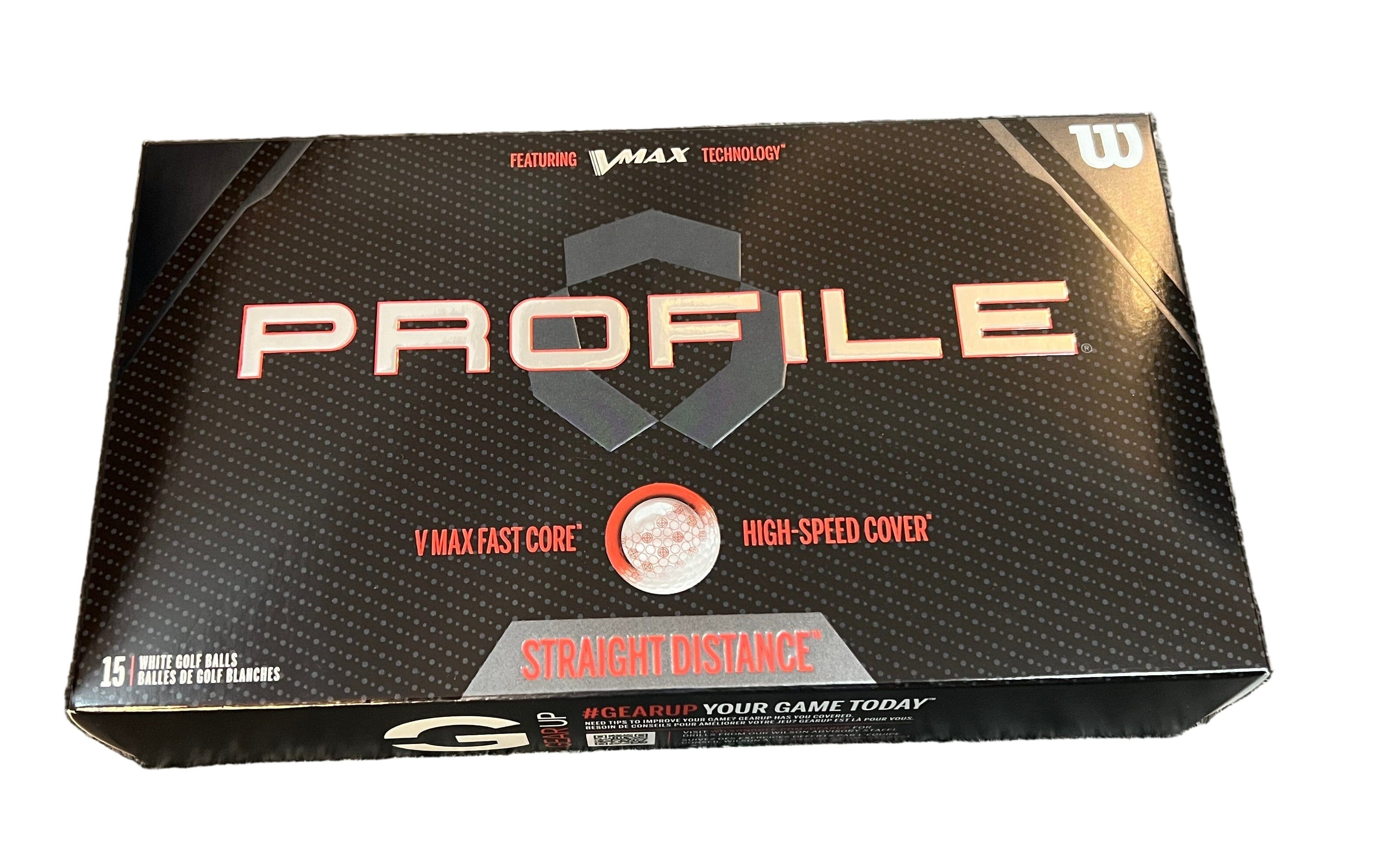Wilson Profile V-Max Straight Distance Golf Balls Golf Balls Wilson Box/15