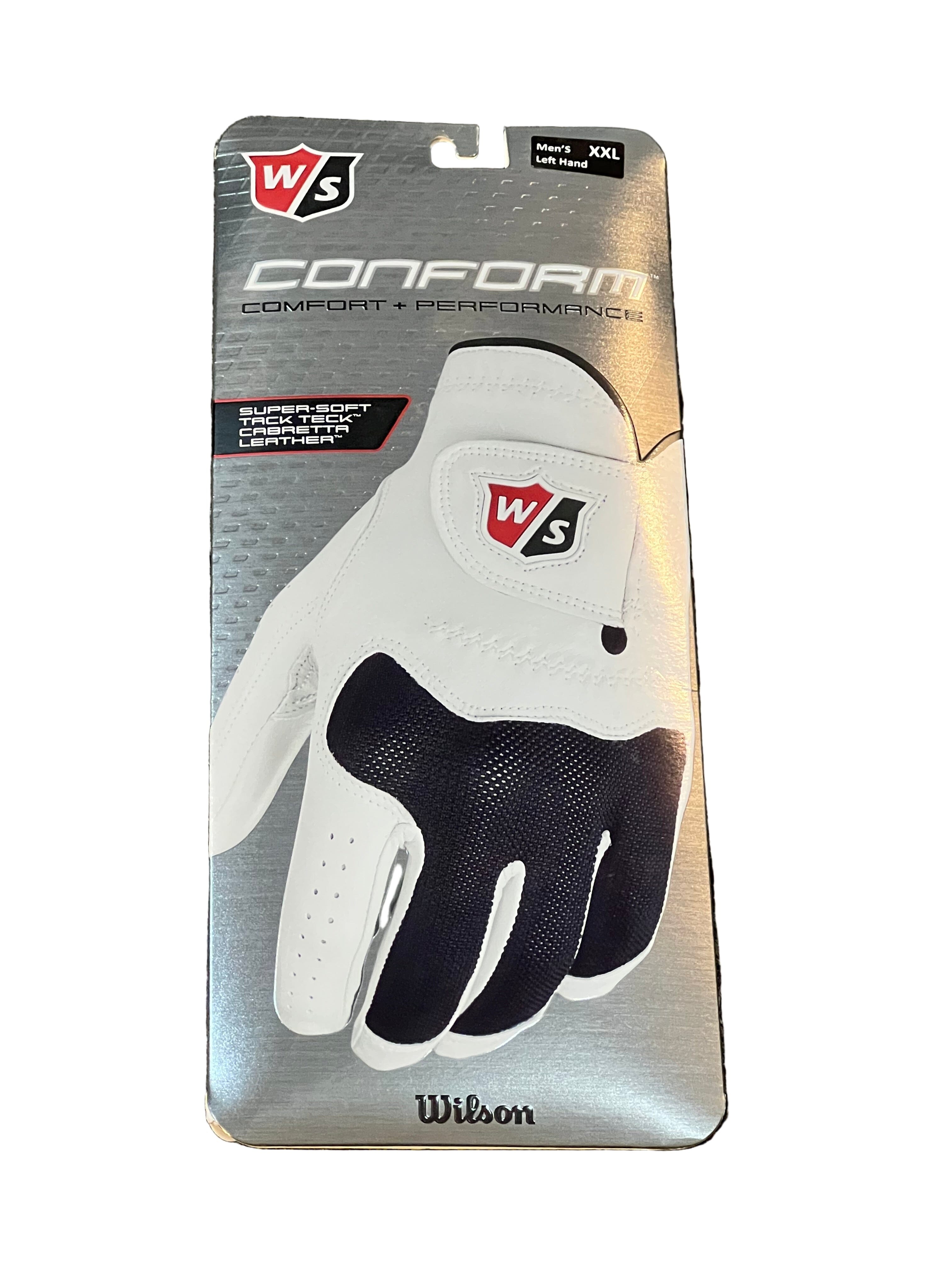Wilson Staff Conform Mens Glove Whi/Blk Men's Golf Gloves Wilson