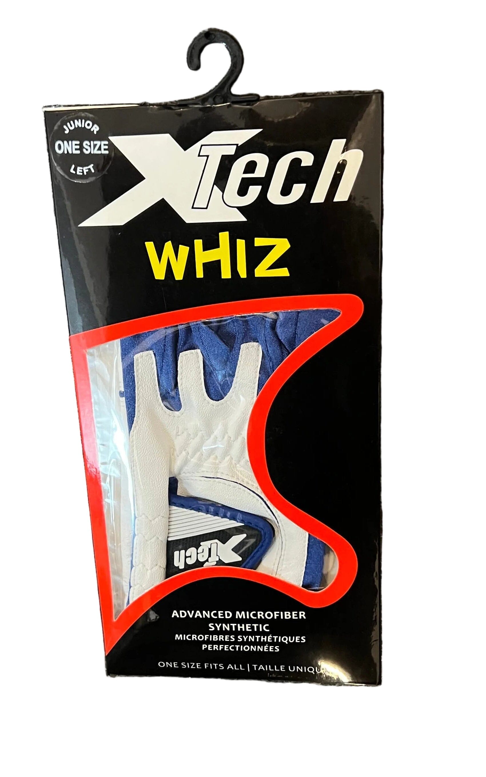 XTech Golf Gloves Junior White/Blue Junior Golf Gloves XTech One Size White Left