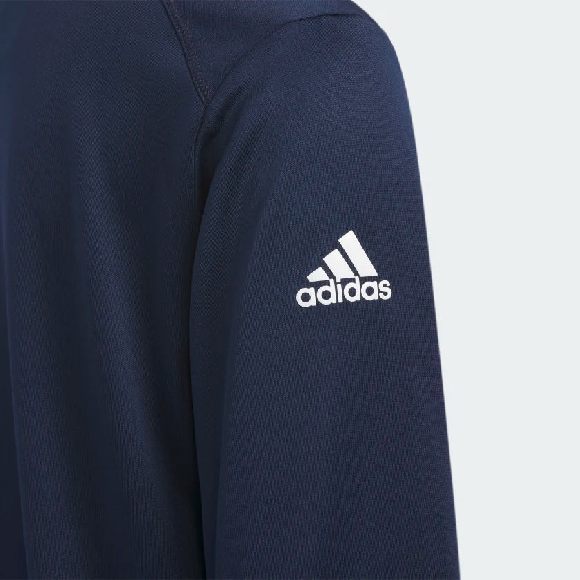 Adidas Boys Heather Quarter Zip Pullover HS3078 Golf Stuff