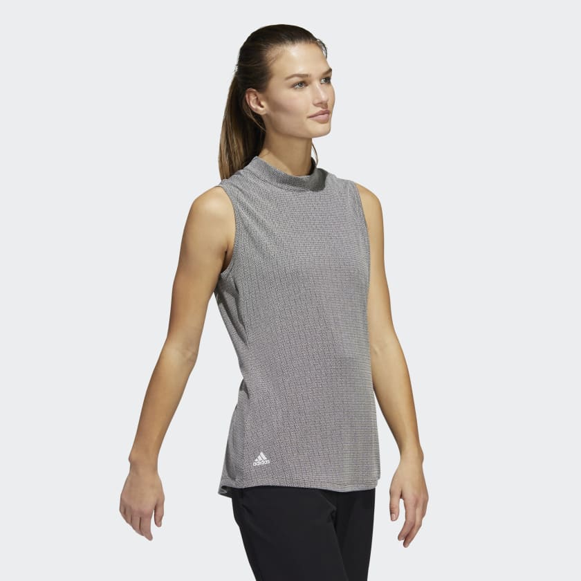 Adidas Essential Mock Neck Sleeveless Polo HA3480 Golf Stuff