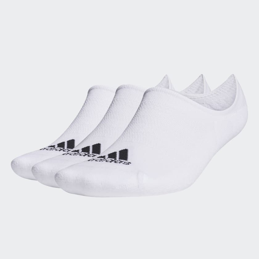 Adidas Primegreen Men's Low Cut 3 Pair All White Golf Socks GJ7327