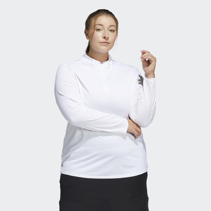 Adidas Ultimate365 Women's White Golf Shirt (Plus Size) HA3396 Golf Stuff 1X 
