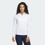 Adidas Women's Quarter Zip Long Sleeve Polo Golf Shirt HY3973 Golf Stuff 