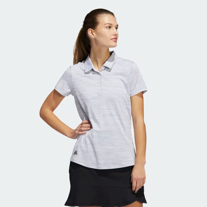 Adidas Women's Spacedye Short Sleeve Polo HA6069 Golf Stuff