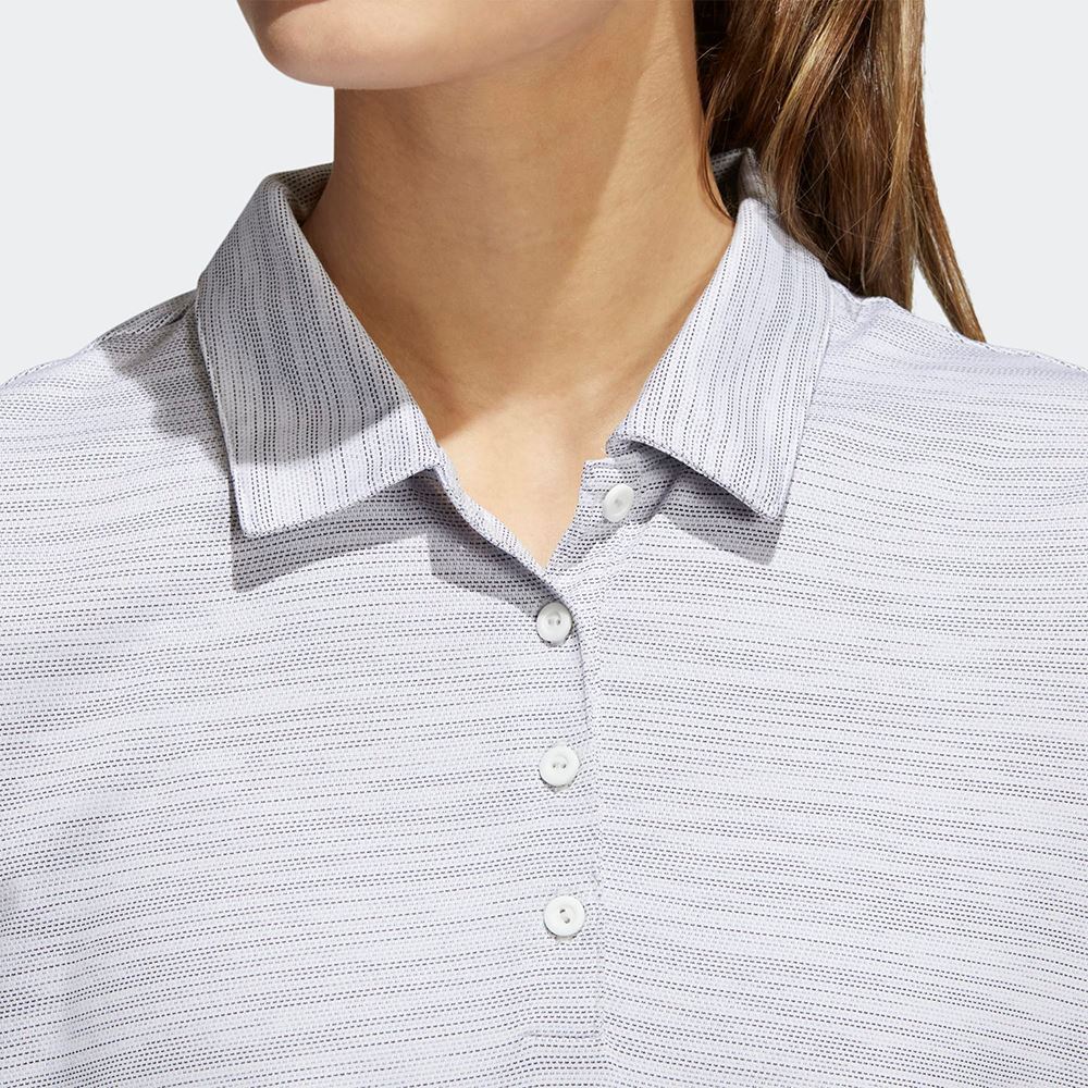 Adidas Women's Spacedye Short Sleeve Polo HA6069 Golf Stuff