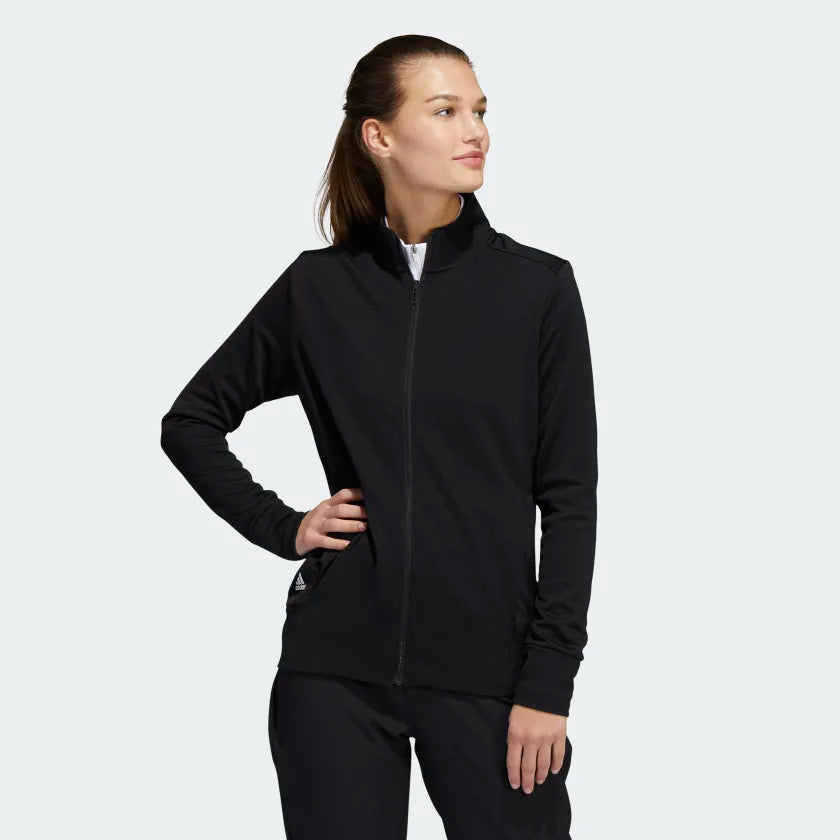 Adidas Women's Textured Full-Zip Jacket HA3395 Golf Stuff