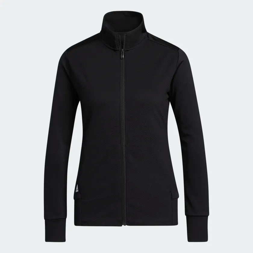 Adidas Women's Textured Full-Zip Jacket HA3395 Golf Stuff Large 