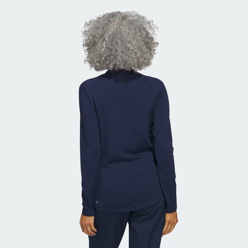 Adidas Women'sQuarter Zip Long Sleeve Polo Golf Shirt HY3974 Golf Stuff