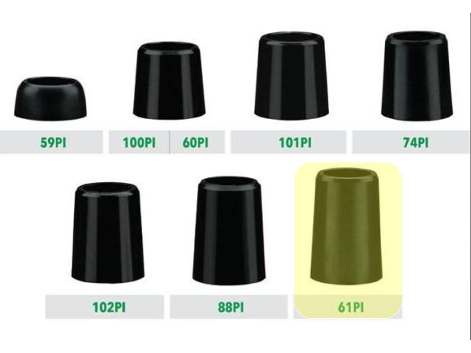 Black Parallel Iron Ferrules .370" Golfworks 61PI