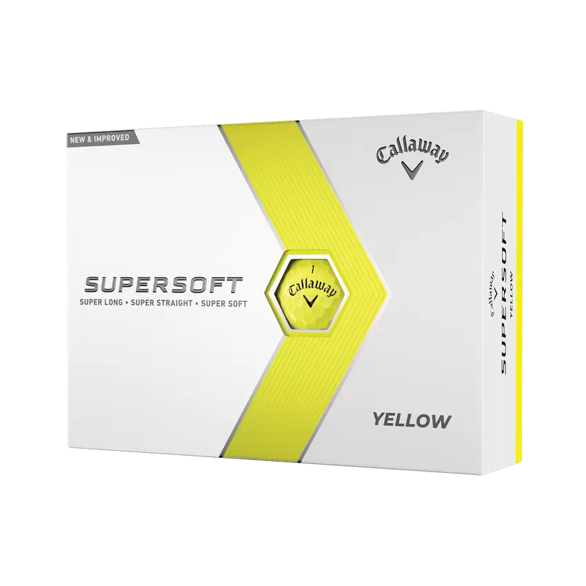 Callaway SuperSoft Golf Balls '23 Golf Stuff - Save on New and Pre-Owned Golf Equipment Yellow Box/12 
