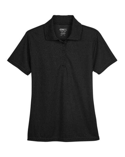 Core365 Ladies Origin Performance Piqué Polo Black 78181 Golf Stuff