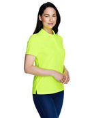 Core365 Ladies Origin Performance Piqué Polo Safety Yellow 78181 Golf Stuff