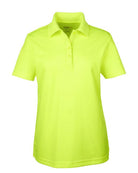 Core365 Ladies Origin Performance Piqué Polo Safety Yellow 78181 Golf Stuff
