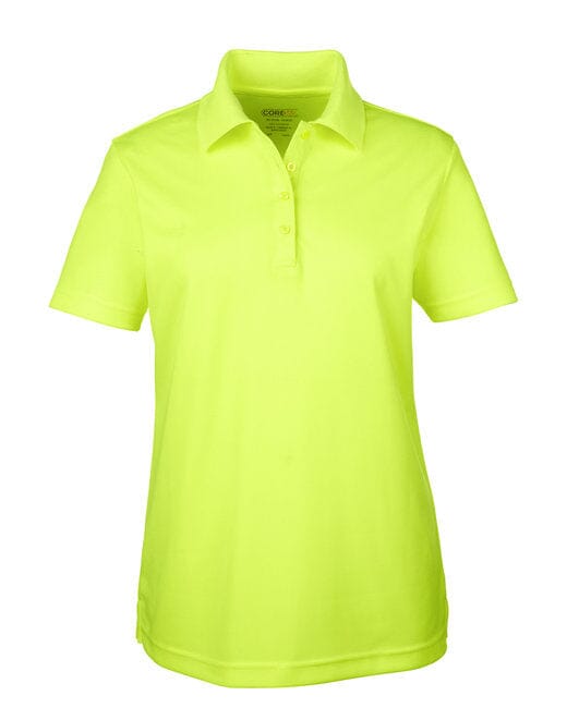 Core365 Ladies Origin Performance Piqué Polo Safety Yellow 78181 Golf Stuff