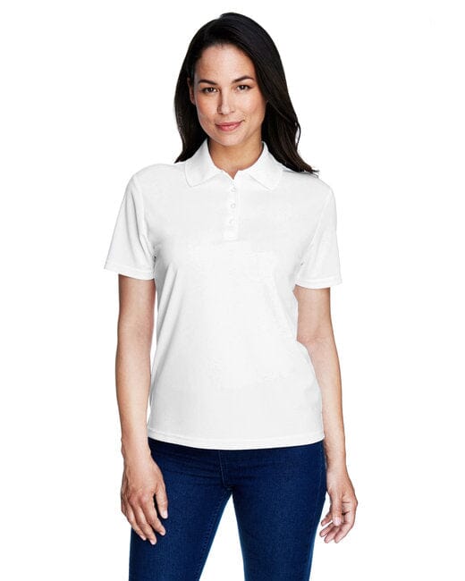 Core365 Ladies Origin Performance Piqué Polo White 78181 Golf Stuff