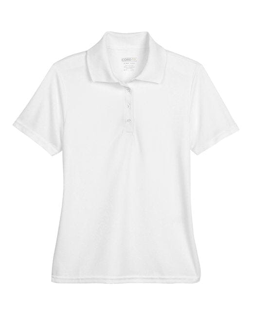 Core365 Ladies Origin Performance Piqué Polo White 78181 Golf Stuff