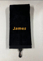Custom Embroidered Cotton Tri-Fold Golf Towel Ready To Go