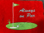 Embroidered Cotton Tri-Fold Golf Towel Original Design Golf Stuff - Save on New and Pre-Owned Golf Equipment 