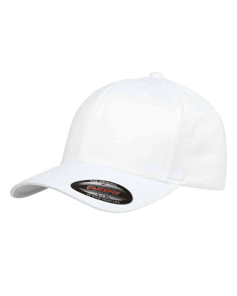 Your Logo Here Flexfit Adult Wooly 6-Panel Cap White 6277