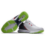 Footjoy Fuel Men's Spikeless Golf Shoe White/Navy/Lime 55452 Golf Stuff - Save on New and Pre-Owned Golf Equipment 