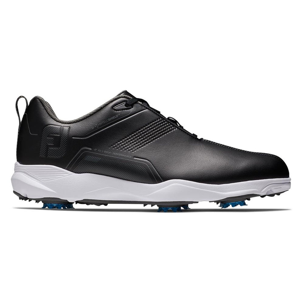 Footjoy Men's eComfort Spiked Golf Shoe Black/White/Blue 57700