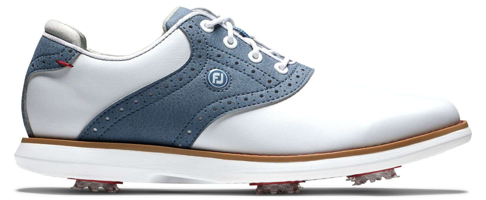 FootJoy Traditions Women's Golf Shoes White/Blue/White 97903